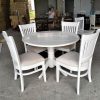 Bộ bàn tròn gấp gọn màu trắng 04